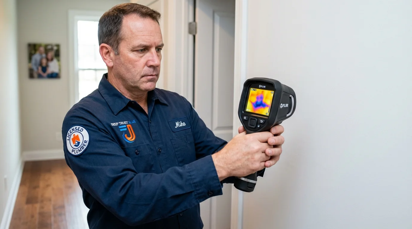 Thermal imaging leak detection by Johns Plumbing LLC in Krum
